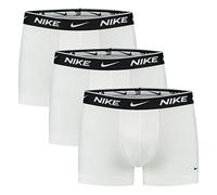 Nike Underwear Uomo Essential Trunks Pacco da 3 - Gamba Corta, Aderente, Tessuto Morbido ed Elasticizzato, White, XS