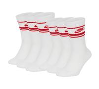 Nike Unisex 6er Pacco Calzini da Sport - Everyday Essential Stripe,Bianco e Nero