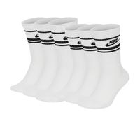 Nike Unisex 6er Pacco Calzini da Sport - Everyday Essential Stripe,Bianco e Nero