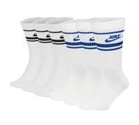 Nike Unisex 6er Pacco Calzini da Sport - Everyday Essential Stripe,Bianco e Nero