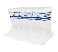 Nike Unisex 6er Pacco Calzini da Sport - Everyday Essential Stripe,Bianco e Nero