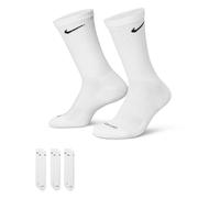 Nike Unisex Calzini U Nk Everyday Plus Cush Crew, White/Black, SX6888-100, L
