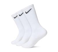 Nike Unisex Everyday Csh Crw 3Pr 132 Calzini White/Black M