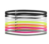 Fascia per la testa Nike Skinny 8 Pack nero bianco multicolor fluo