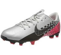 Nike Vapor 13 Academy Fg/MG, Football Shoe, Chrome/Black-Red Orbit-PLATINU, 33 EU