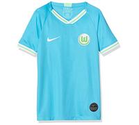 Nike Vflw Y Nk BRT Stad JSY SS AW, T-Shirt Calcio Unisex Bambini, Chlorine Blue/(White) (No Sponsor), XS