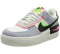 Nike W Af1 Shadow, Scarpe da Basket Donna, Sail Black Sunset Pulse LT Armory Blue Electric Green Sail, 40 EU