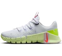 Nike W Free Metcon 5, Training Shoe Donna, White/Bright Crimson-Barely Volt, 44.5 EU