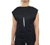 Nike W NK City Sleek Top SS T-Shirt, Donna, Black/Reflective Silv, S