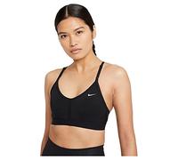 Nike W NK DF Indy V-Neck Bra, Reggiseno Sportivo Donna, Black/Black/Black/White, XL