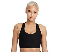 Nike W Nk DF Swsh Seamless Bra, Reggiseno Sportivo Donna, Black/Dk Smoke Grey, XL