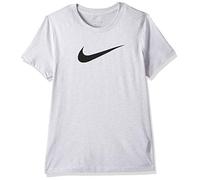 Nike W Nk Dry Tee Dfc Crew, T-Shirt Unisex-Adulto, White/Htr/(Black), XL