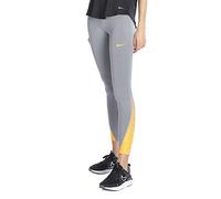Nike W Nk Fast Tight Runway, Pantaloni Sportivi Donna, Particle Grey/Laser Orange, M