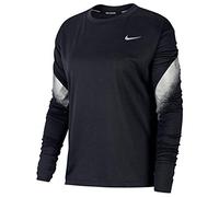 Nike W Nk Midlayer Runway, T-Shirt A Manica Lunga Donna, Black/Reflective Silv, S