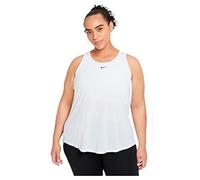 NIKE W NK One DF Std Tank Canottiera, White/Black, M Donna