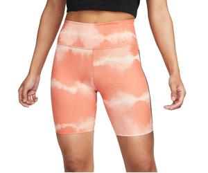 Nike W NK ONE LUXE DF MR 7IN ST AOP Shorts XS Arancio