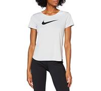 Nike W NK Swoosh Run SS, T-Shirt Donna, Grey Fog/Reflective Silv/(Black), M