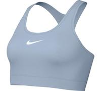 Nike W Nk Swsh Med SPT Bra, Lt Armory Blue/White, S Donna