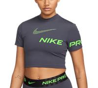 Nike W NP DF GRX SS CROP TOP Magliette L Grigio