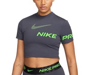 Nike W NP DF GRX SS CROP TOP Magliette M Grigio