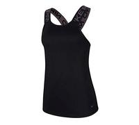 Nike W NP Dry Elastika Tank Ess Canottiera Sportiva, Donna, Black/Black/Thunder Grey, XL
