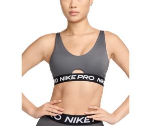 Nike W NP INDY PLUNGE BRA SW Top e Reggiseni L Grigio