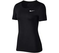 Nike W NP SS all Over Mesh Top, Donna, Nero/Bianco, S