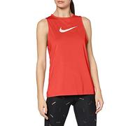 Nike W NP Tank Essential Swoosh Canottiera Sportiva, Donna, Track Red/White, XL