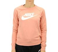Nike W NSW Essntl Crew FLC Hbr Maglia Manica Lunga, Donna, Rosa, L