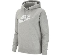 Nike W NSW Essntl Hoodie Po Hbr, Felpa Donna, Dk Grey Heather/(White), 2XL