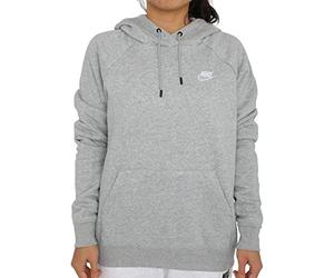 Nike W NSW Essntl Po FLC Maglia Manica Lunga, Donna, Grigio, L