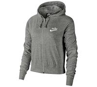 Nike W NSW Gym VNTG Hoodie FZ Felpa, Donna, Dk Grey Heather/Sail, XS