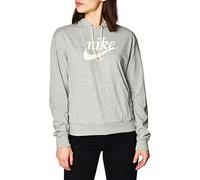 Nike W NSW Gym VNTG Hoodie Hbr Felpa, Donna, Dk Grey Heather/Sail, 2XL
