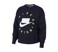 Nike W NSW NSW Crew FLC Ft BF T-Shirt A Manica Lunga, Donna, Obsidian, M