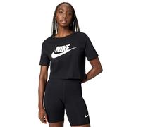 Nike W NSW Tee Essntl CRP ICN Ftra, T-Shirt Donna, Black/White, 2XL