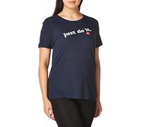 Nike W NSW Tee Prep JDI T-Shirt, Donna, Obsidian/White, M