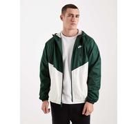 Nike - Windrunner - Giacca sportiva verde scuro e bianca S