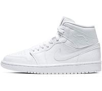 Nike Wmns Air Jordan 1 Mid, Scarpe da Basket Donna, White/White-Black, 38 EU