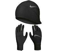 Set berretto + guanti da donna Nike Essential Running nero/argento (XS-S)