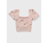 Nike WMNS PHNX BCL SS CROP TOP women Tops & Tanks pink in taglia:S