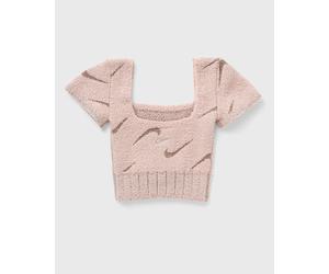 Nike WMNS PHNX BCL SS CROP TOP women Tops & Tanks pink in taglia:S