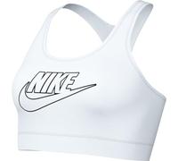 Nike Women's Bra W Nk Swsh Med SPT Futura Bra, White/Black/White, FB4080-100, M