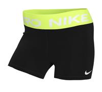 Nike Women's Pantaloncini W NP 365 Short 3In, Black/Volt/White, CZ9857-013, M