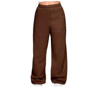 Nike - Women's Studio Fleece MW HR Oversize Cuffed Pant - Pantaloni da allenamento L marrone