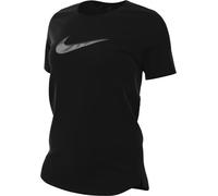 Nike Women's Top W Nk DF Swoosh Hbr SS Top, Black/Cool Grey, FB4696-010, M