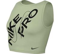 Nike Women's Top W NP DF Crop Tank Grx, Honeydew/Black, FB5261-343, M