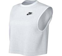Nike Women's Top W NSW Club CRP SL Tee, White/Black, FV5505-100, S