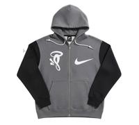 Nike x Syna Solo SWOOSH Fleece Full-Zip Hoodie Nero,Argento