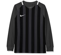 NIKE Y Nk STRP Dvsn III JSY LS T-Shirt A Manica Lunga, Bambino, Anthracite/Black/White/(White), M