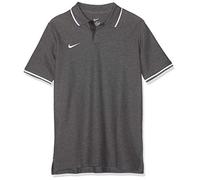 Nike Y Polo TM CLUB19 SS Polo M/c, Unisex Bambini, Charcoal Heathr/White, S